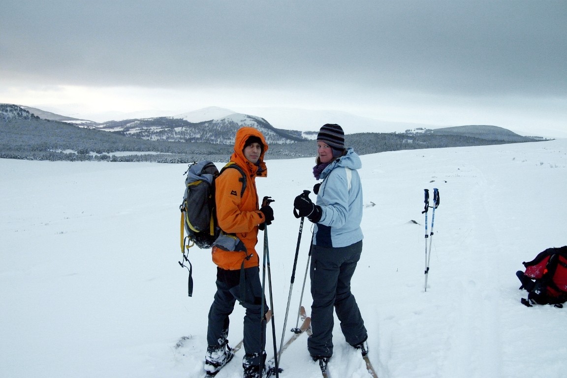 Nick And Debbie Cross Country Skiing, Balmoral Forest